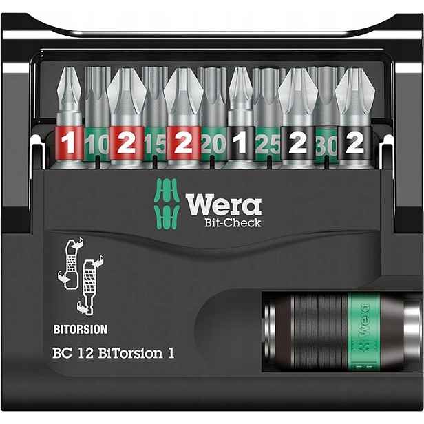 Sada bitů Bit-Check 12 BiTorsion 1, 12dílná Wera (4013288179869)