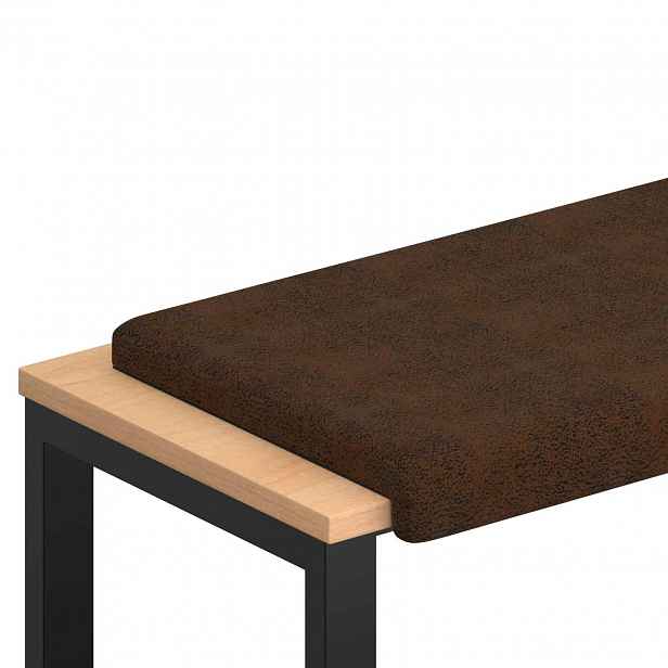 vidaXL Polštář na lavici Umělý semiš Hnědá Hloubka 35 cm