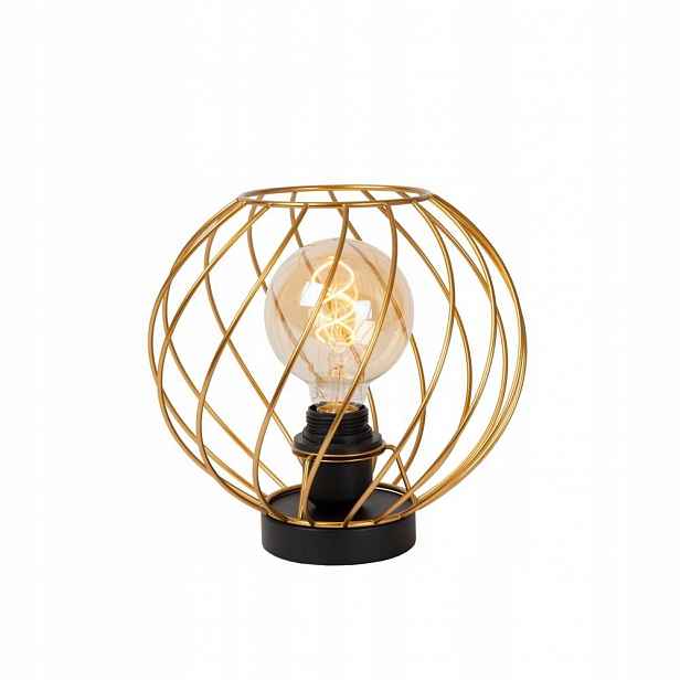 Černá stolní lampa Danza s teplým leskem do kanceláře Lucide