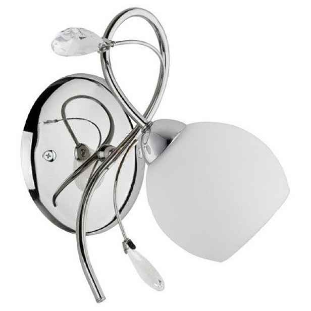 Dekorativní nástěnné svítidlo s krystaly Livia 1xE14 10W ALF21520 Alfa