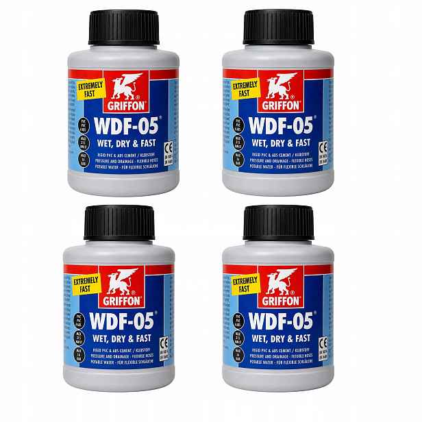 Lepidlo Na Tvarovky Pvc Griffon WDF-05 125 ml pro pružné spoje 4ks