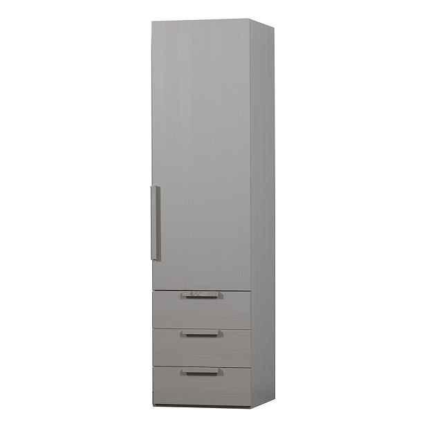 Šedá modulární skříň v dekoru ořechu 55x210x58 cm Rens – WOOOD