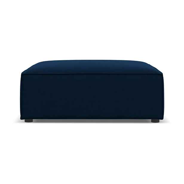 Tmavě modrá sametová podnožka Jodie – Micadoni Home