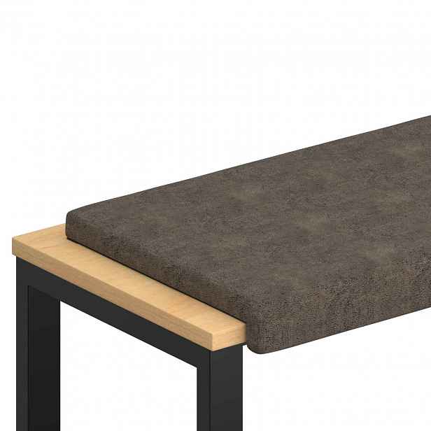 vidaXL Polštář na lavici Umělý semiš Tmavě šedá Hloubka 35 cm