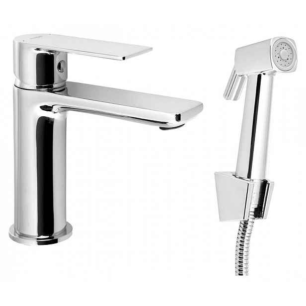 Aqualine - Umyvadlová baterie s bidetovou sprchou, chrom SK401