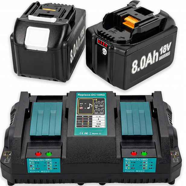 Náhradní 18V 8Ah Li-Ion baterie kompatibilní s nářadím Mt BL1860B Lxt
