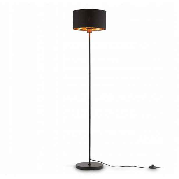 Stojací podlahová lampa E27 Černozlatá Retro styl Obývací pokoj Ložnice Kancelář