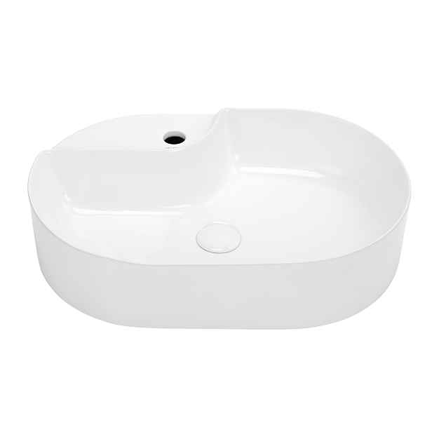 Umyvadlo Na Desku 60X40 CM Oválné Bílé Uptrend Gloria TR41302