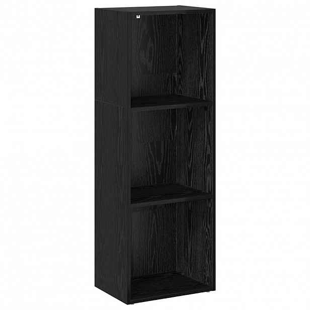 vidaXL Knihovna 3 úrovní 40 x 30 x 114 cm Kompozitní dřevo Černý dub