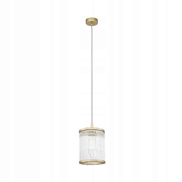 Závěsná lampa zlatá matná, moderní skleněné tyče do ložnice Zuma Line
