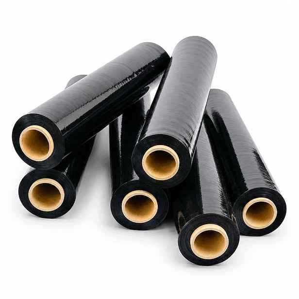 Fólie Stretch 2,5 kg černá velká 50 cm Silná Odolná pro balení balíků