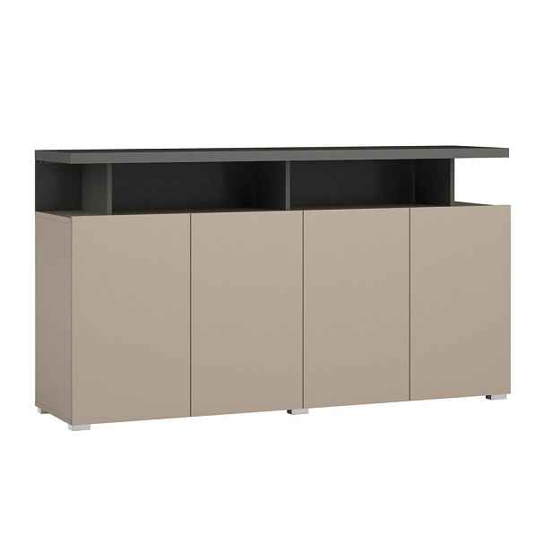MASSENO KOMODA SERENITA, 153/84/40 cm se 4 dvířky, béžová