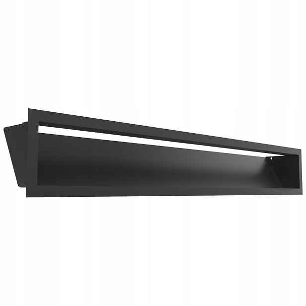 Ventilační Mřížka Krbová Kratki Luft Sf 12x80 Černá Jednoduchá Ozdobná