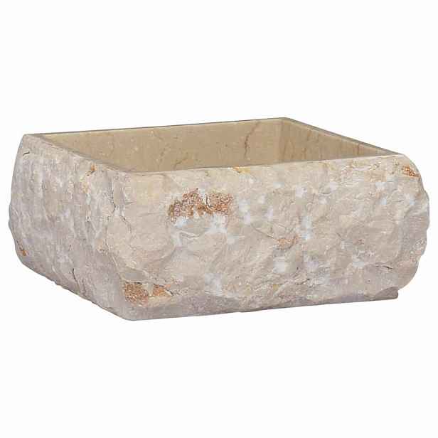 vidaXL Umyvadlo krémové 30 x 30 x 13 cm mramor