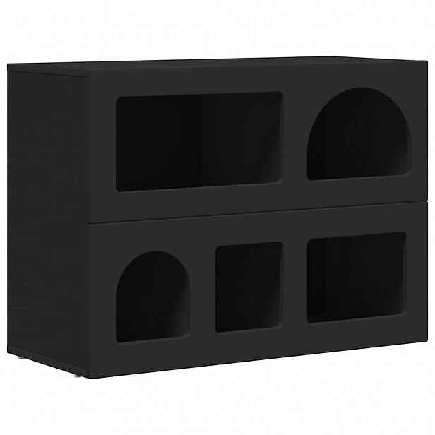 vidaXL Servírovací skříň ELST Černá 80.5 x 35 x 59 cm Kompozitní dřevo