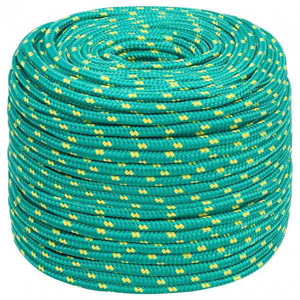 vidaXL Víceúčelové užitkové lano 8 mm 25 m Zelená PP