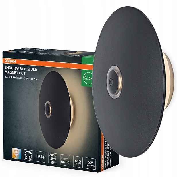 Zahradní nástěnné svítidlo Led Fasádní lampa 3W 210lm Cct Usb-c Stmívatelná IP44