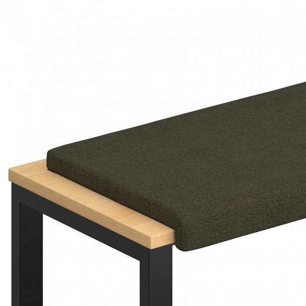 vidaXL Polštář na lavici Umělý semiš Armádně zelená Hloubka 35 cm