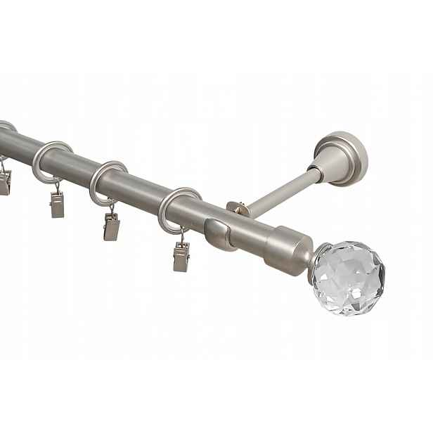 Jednoduchá garnýž kovový satén mix hrotů Imperia Deco 19 mm 140 cm