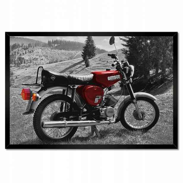 Plakáty v rámu 60x40 Červený Simson S51 E