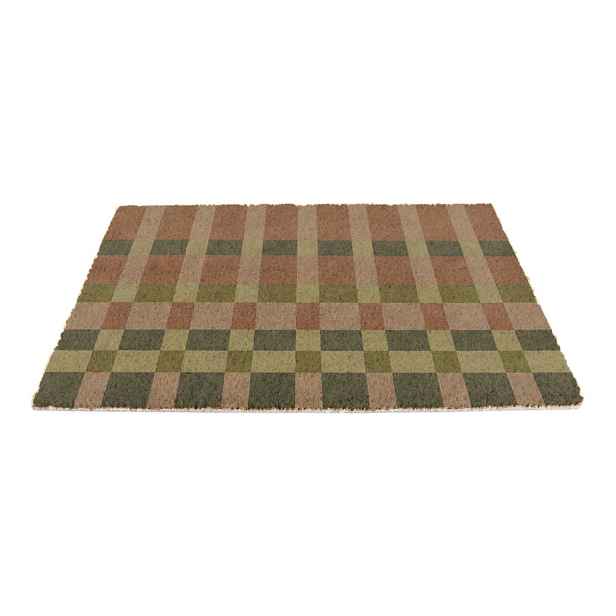 Rohožka z kokosového vlákna 40x60 cm Pink and Blue Check – Artsy Doormats