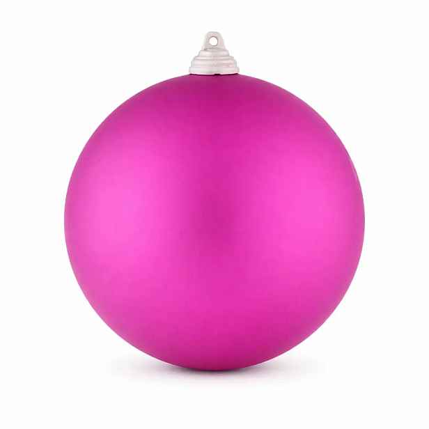 Velká vánoční koule 20 cm, růžová, matná, UV