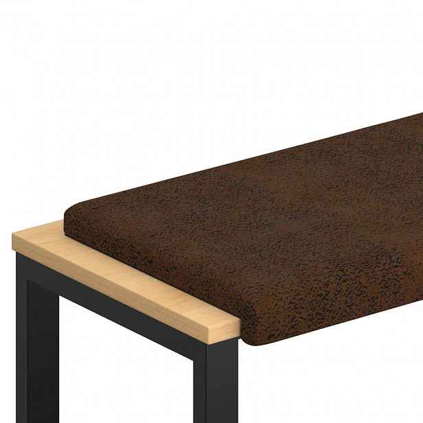 vidaXL Polštář na lavici Umělý semiš Hnědá Hloubka 35 cm