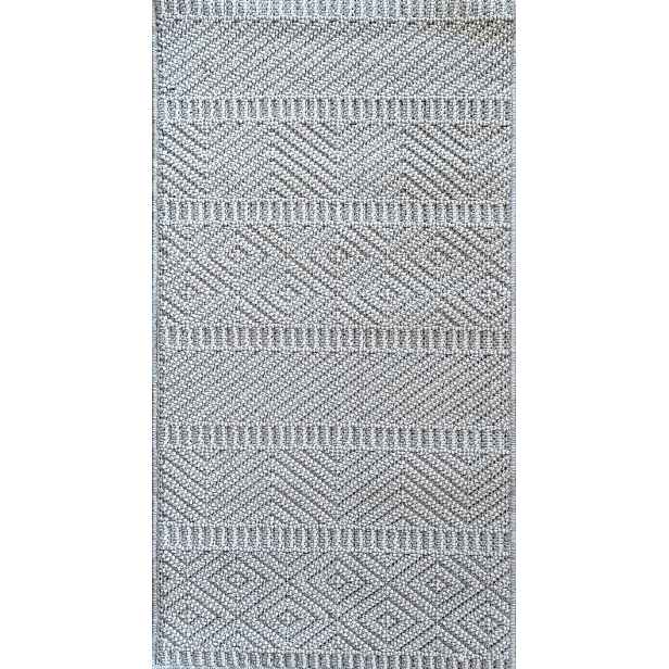 Běhoun provázkový 80x200 cm, smyčkový šedo krémový koberec ve stylu boho