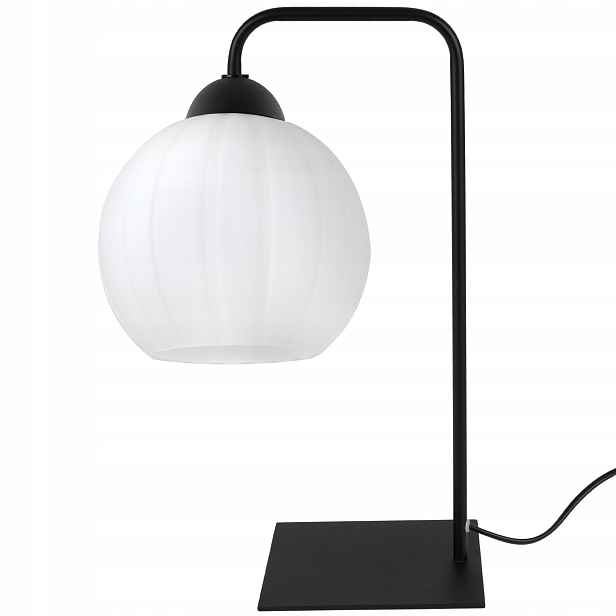 Noční Lampa Stolní Lampa Černá Bílá Skleněná Koule Do Ložnice Obývacího Pokoje E27
