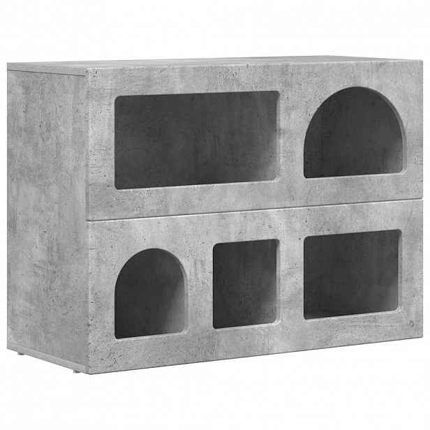vidaXL Servírovací skříň ELST Betonově šedá 80.5 x 35 x 59 cm