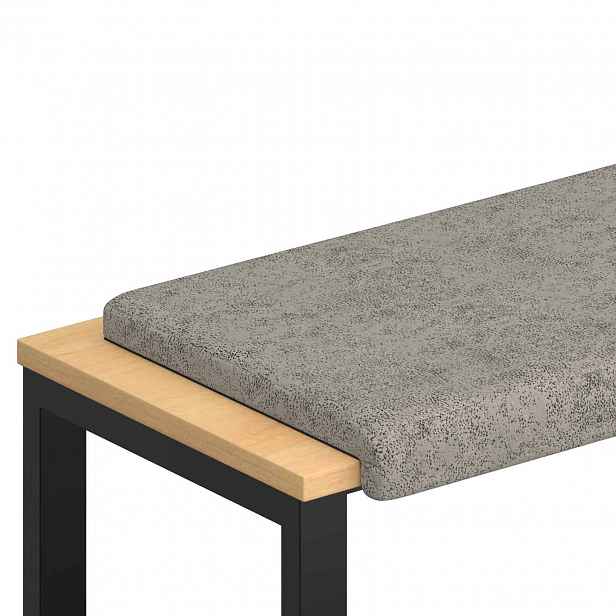 vidaXL Polštář na lavici Umělý semiš Světle šedá Hloubka 35 cm
