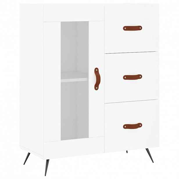 vidaXL Příborník bílý 69,5 x 34 x 90 cm kompozitní dřevo
