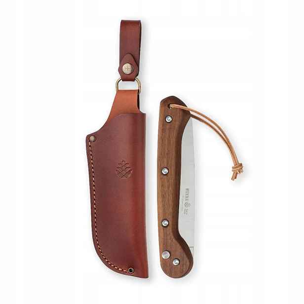 Bushcraftová pila Premium 180 mm kožená Pochva Nerezová Ocel