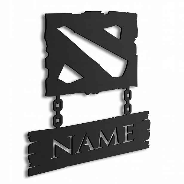 Dřevěný 3D obraz Dota 2 Váš Nick Nástěnná Dekorace