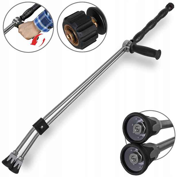 Dvojitá lanka Inox Max 400Bar 2v1 Mytí Splachování pro Karcher Hd Hds M22