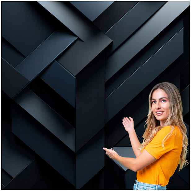 Fototapeta 3D Geometrické Pozadí Prokládaný vzor 196x260 GTA04W