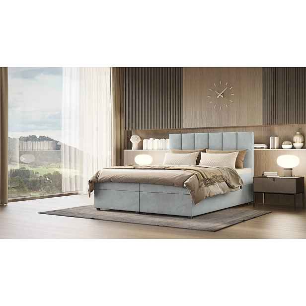 Hotelová postel DELTA 1 - 120x200, světle šedá