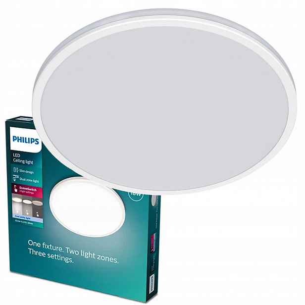 Stropní Svítidlo Led Stropní Svítidlo na omítku Ozziet 18W 4000K 30cm Bílá Philips
