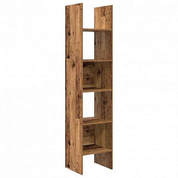 vidaXL Knihovna 5 úrovní 40 x 35 x 180 cm Kompozitní dřevo Staré dřevo