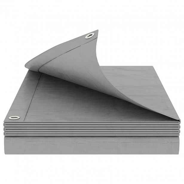 vidaXL Plachta s oky Světle šedá 2 x 3 m 90 gsm PE