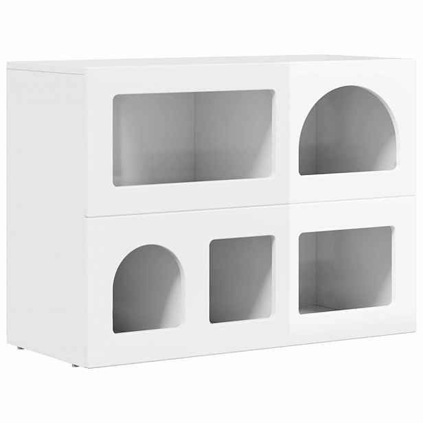 vidaXL Servírovací skříň ELST Vysoce lesklá bílá 80.5 x 35 x 59 cm