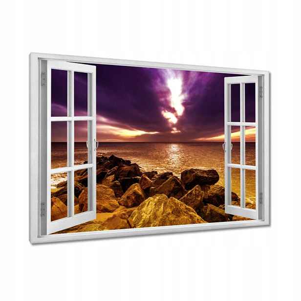Obrazy 90x60 Fialové nebe Moře