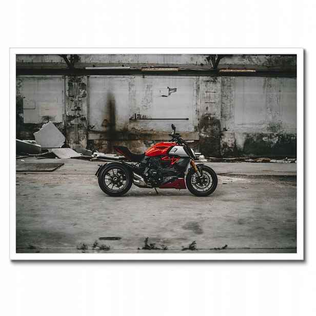 Plakáty v rámu 70x50 Červené Ducati Motocykl