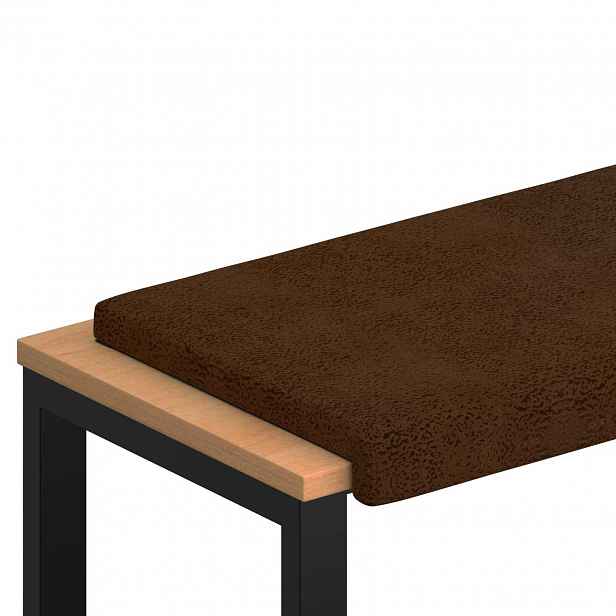 vidaXL Polštář na lavici Umělý semiš Hnědá Hloubka 35 cm