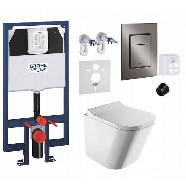 7v1 Podomítkový Wc set s podstavcem Grohe Slim Wc mísa Rim Omnires tlačítko