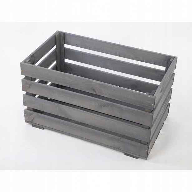 Dřevěná Krabička Na Zeleninu B-08 36x64x38 šedá/OUTLET
