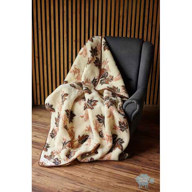 Merino Wool Merynos vlněný přehoz na postel 160/200 cm podzim