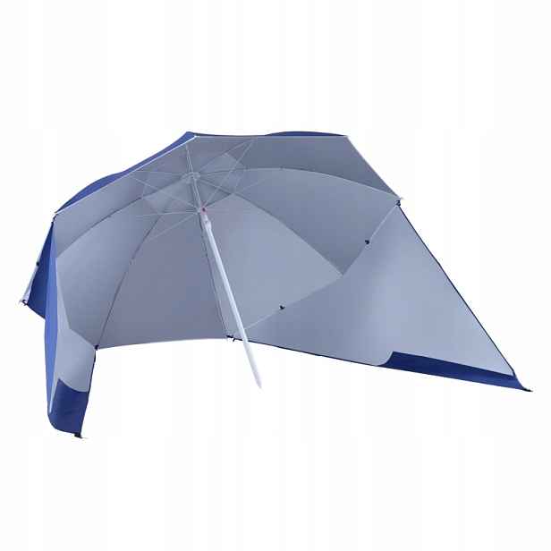Outsunny 2 v 1 Slunečník Plážový slunečník Modrý 210 cm