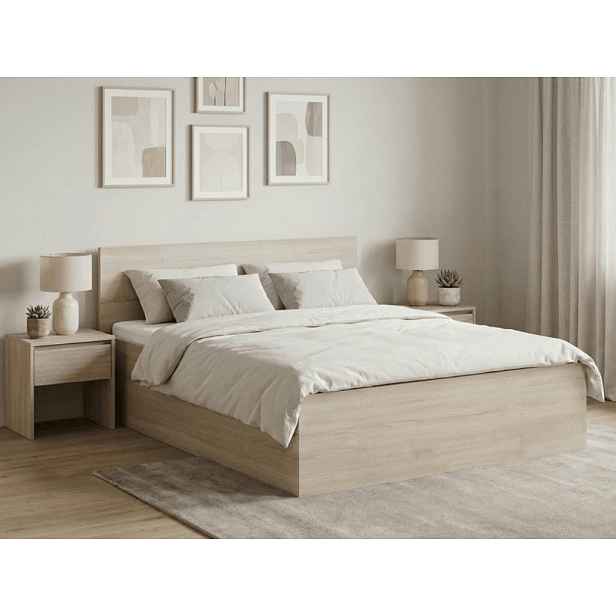 Postel SOFIA 120 x 200 cm, dub sonoma Rošt: Bez roštu, Matrace: Matrace Deluxe 10 cm
