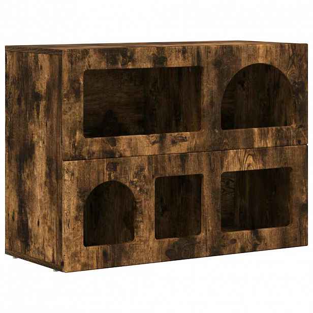 vidaXL Servírovací skříň ELST Kouřový dub 80.5 x 35 x 59 cm